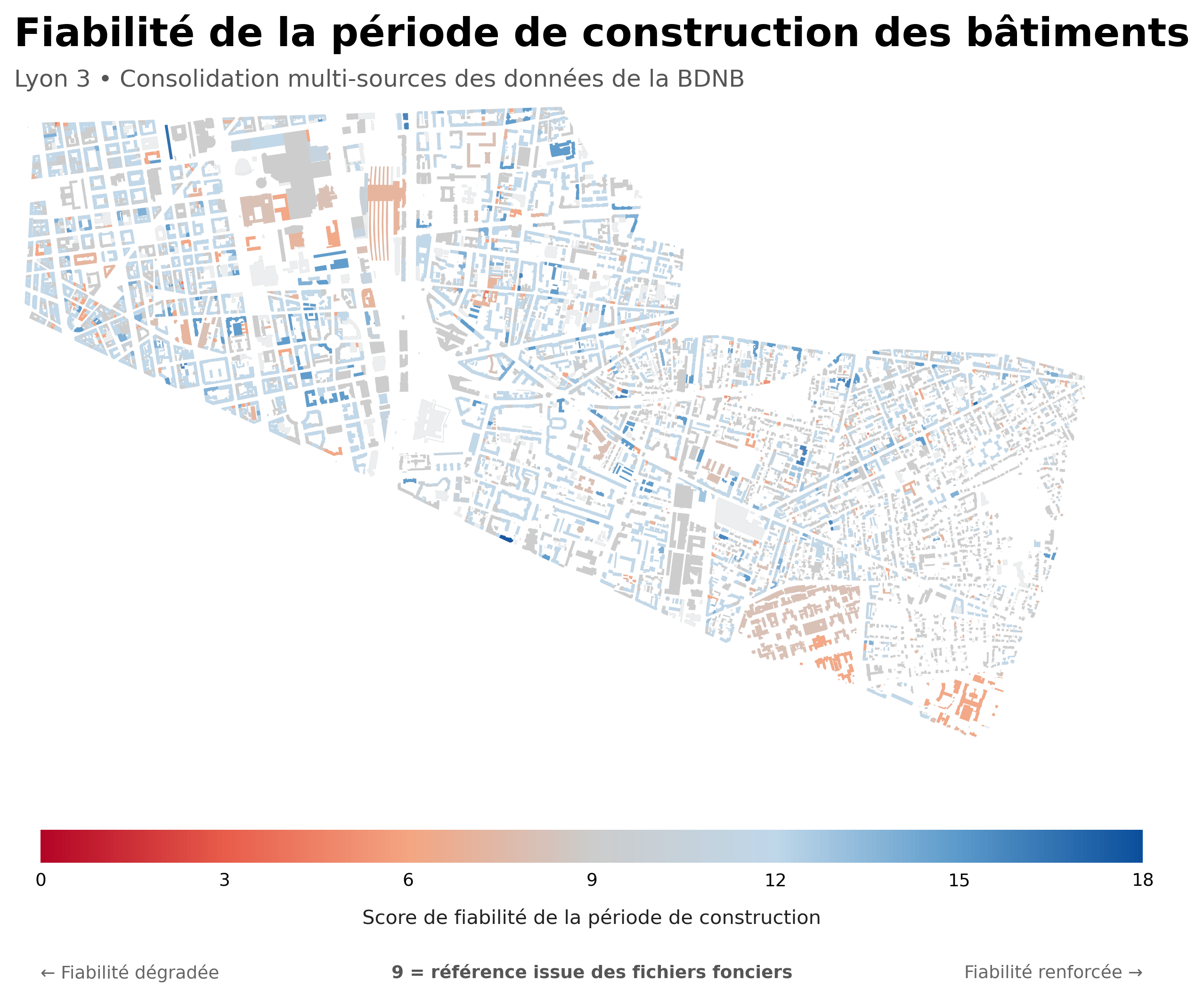 Fiabilité de la période de construction des bâtiments