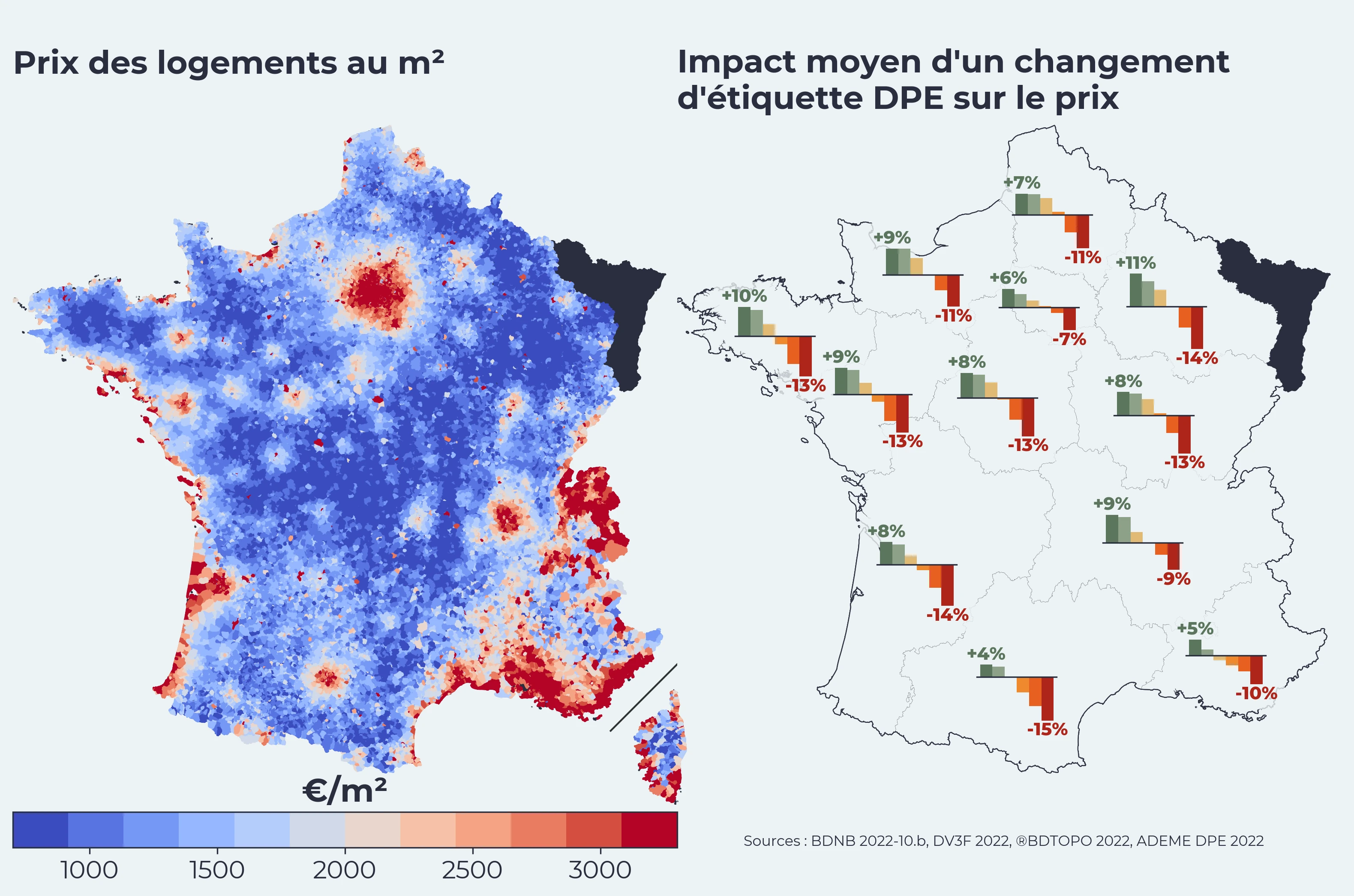 carte aperçu des prédictions valeur verte